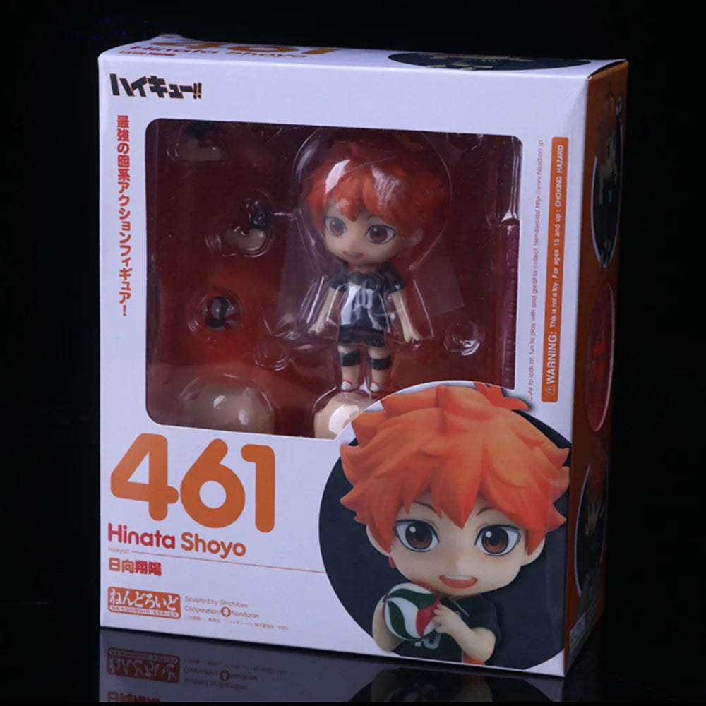 Haikyu Anime Mini Figurines, Hinata Shoyo, Kageyama Tobio, Oikawa Tooru, Kozume Kenma. Cute Kawaii Chibi Action Sport Figures 10 cm