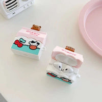 "Cheery" Cherry Milk Bear AirPods Case CLOUDANIMESTUDIO