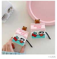 "Cheery" Cherry Milk Bear AirPods Case CLOUDANIMESTUDIO