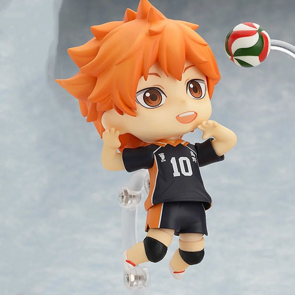 Haikyu Anime Mini Figurines, Hinata Shoyo, Kageyama Tobio, Oikawa Tooru, Kozume Kenma. Cute Kawaii Chibi Action Sport Figures 10 cm