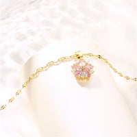 Crystal Cherry Blossom Pendant Necklace