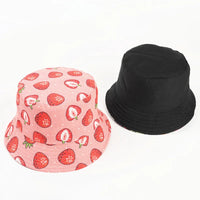 Strawberry Print Bucket Hat