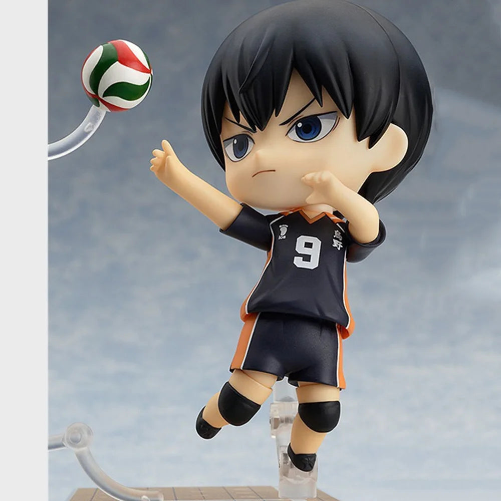 Haikyu Anime Mini Figurines, Hinata Shoyo, Kageyama Tobio, Oikawa Tooru, Kozume Kenma. Cute Kawaii Chibi Action Sport Figures 10 cm