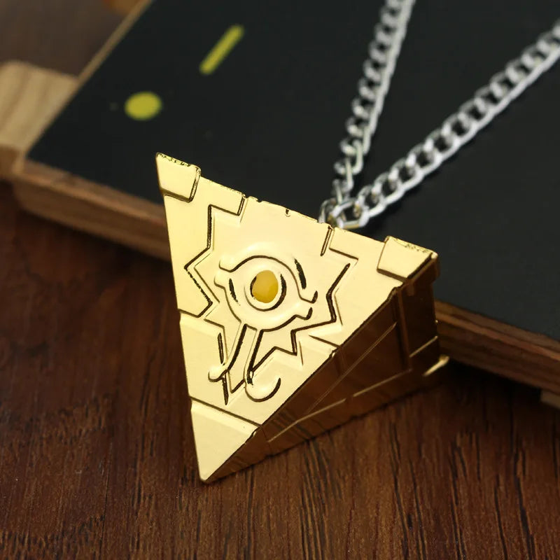 Anime Yu-Gi-Oh Necklace Yugi Muto Millennium Puzzle Millennium Ring Necklace for Fans Jewelry Gift