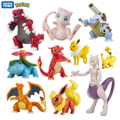 Pokemon Anime Figures Pikachu Mewtwo Charmander Blastoise Gurado Pet Action Model Toy Gifts 4-13 CM