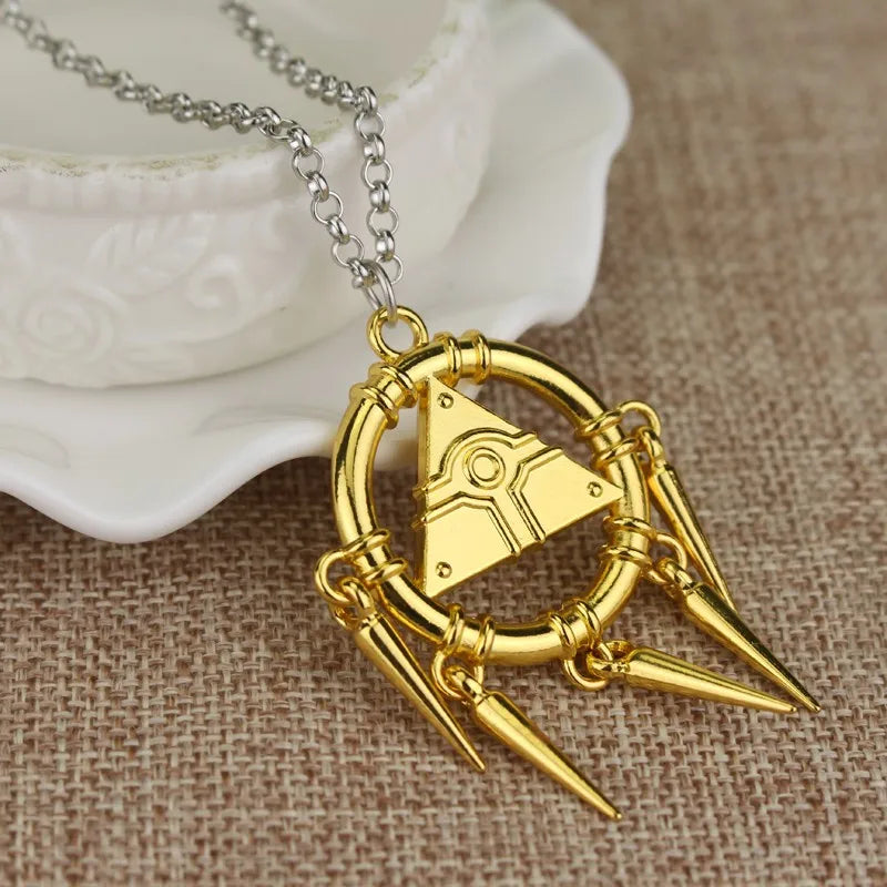 Anime Yu-Gi-Oh Necklace Yugi Muto Millennium Puzzle Millennium Ring Necklace for Fans Jewelry Gift