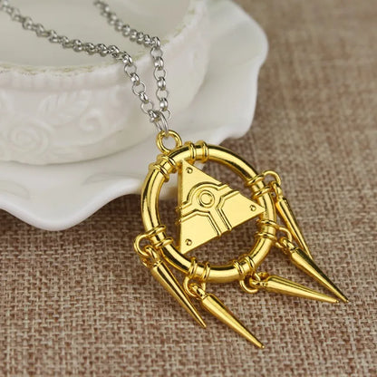 Anime Yu-Gi-Oh Necklace Yugi Muto Millennium Puzzle Millennium Ring Necklace for Fans Jewelry Gift