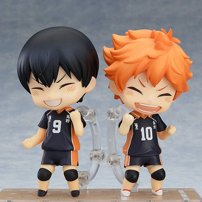 Haikyu Anime Mini Figurines, Hinata Shoyo, Kageyama Tobio, Oikawa Tooru, Kozume Kenma. Cute Kawaii Chibi Action Sport Figures 10 cm