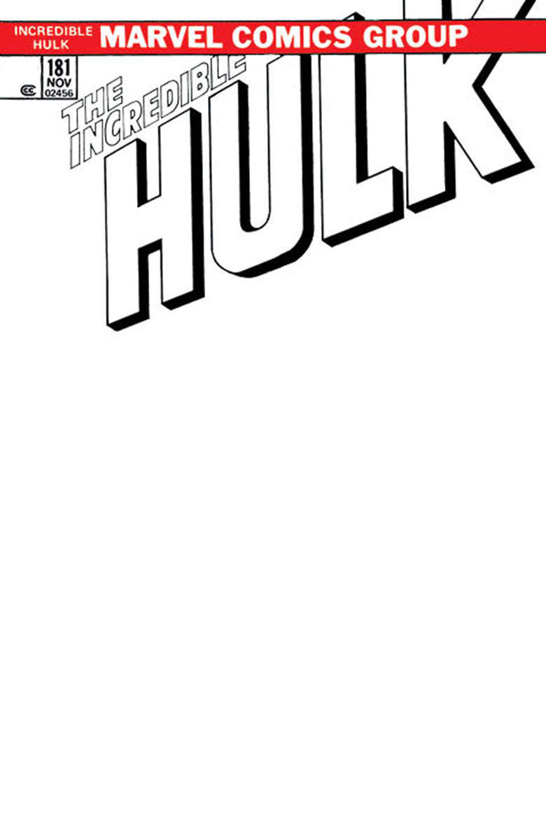 Incredible Hulk #181 Facsimile Edition [New Printing] Unknown Comics Exclusive Blank Var (09/27/2023) CLOUDANIMESTUDIO