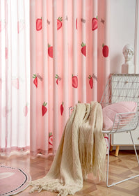 Strawberry Print Curtains