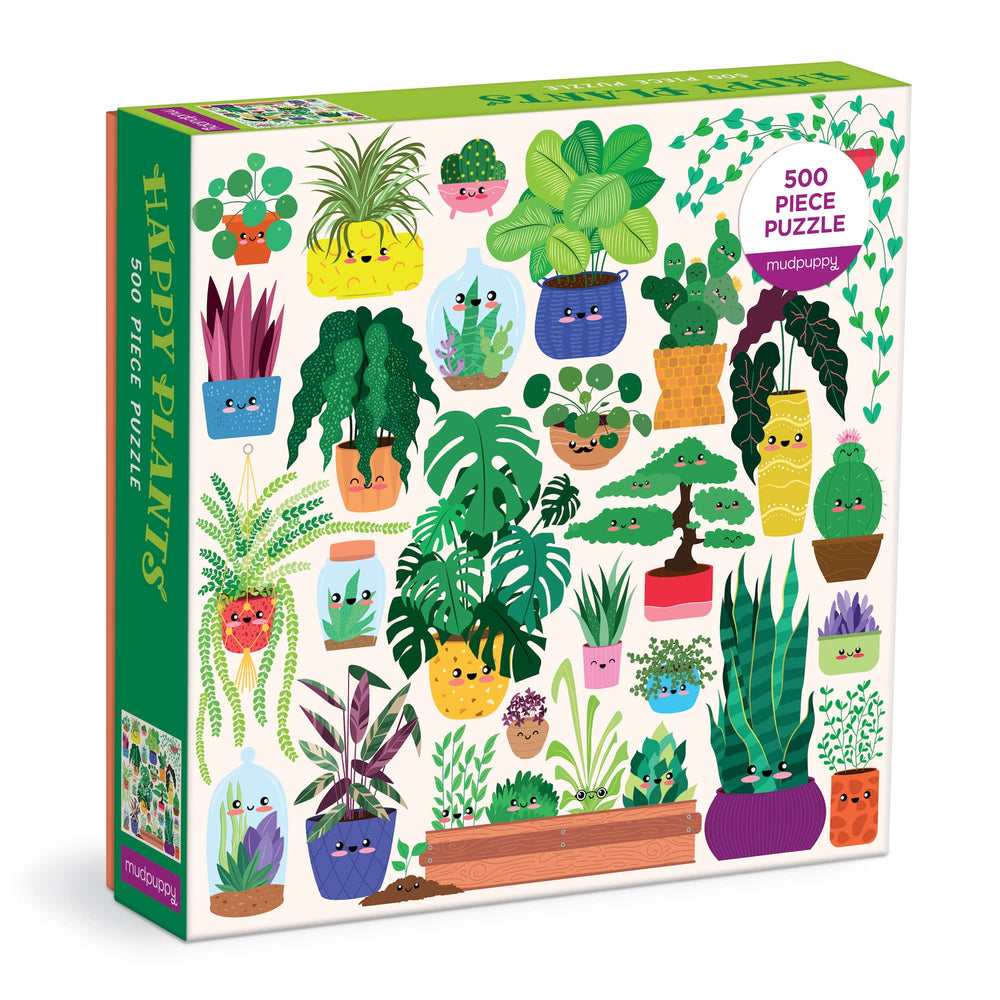 Happy Plants 500 Piece Jigsaw Puzzle Mudpuppy CLOUDANIMESTUDIO