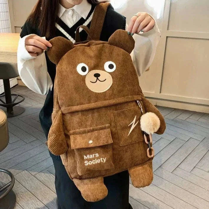 Corduroy Bear Backpacks CLOUDANIMESTUDIO