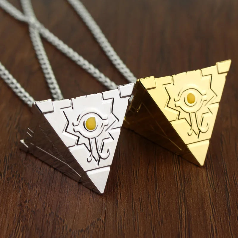 Anime Yu-Gi-Oh Necklace Yugi Muto Millennium Puzzle Millennium Ring Necklace for Fans Jewelry Gift