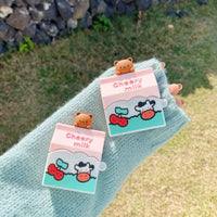 "Cheery" Cherry Milk Bear AirPods Case CLOUDANIMESTUDIO
