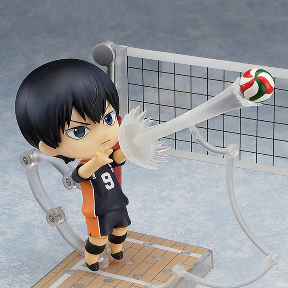 Haikyu Anime Mini Figurines, Hinata Shoyo, Kageyama Tobio, Oikawa Tooru, Kozume Kenma. Cute Kawaii Chibi Action Sport Figures 10 cm