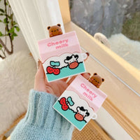 "Cheery" Cherry Milk Bear AirPods Case CLOUDANIMESTUDIO