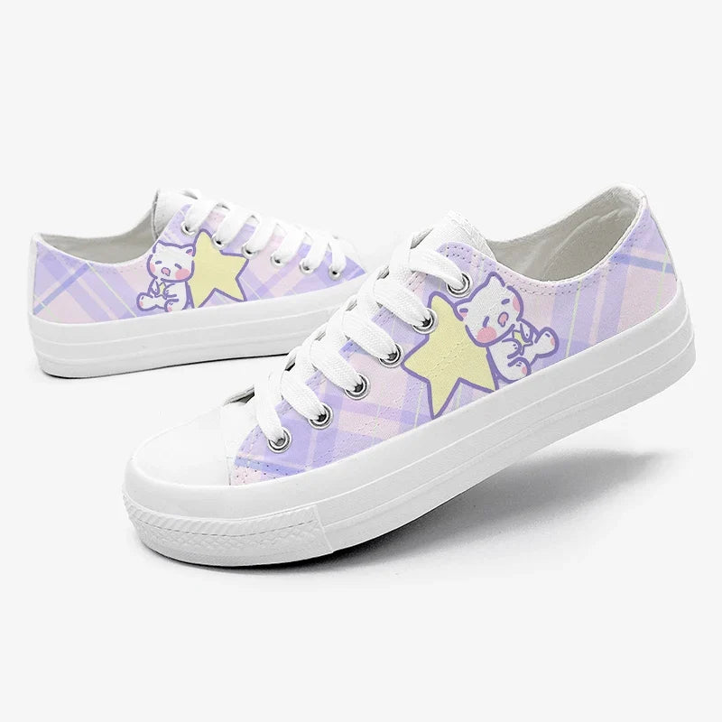 Kawaii Plaid Sneakers