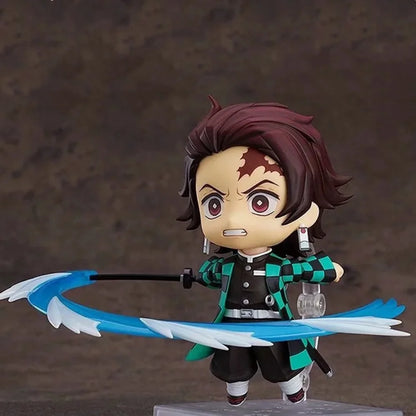 Demon Slayer Mini Anime Figurines, Inosuke, Tanjirou, Nezuko, Zenitsu, Giyuu, Regoukou, Tengen, Cute Kawaii Chibi Kimetsu no Yaiba 10 cm