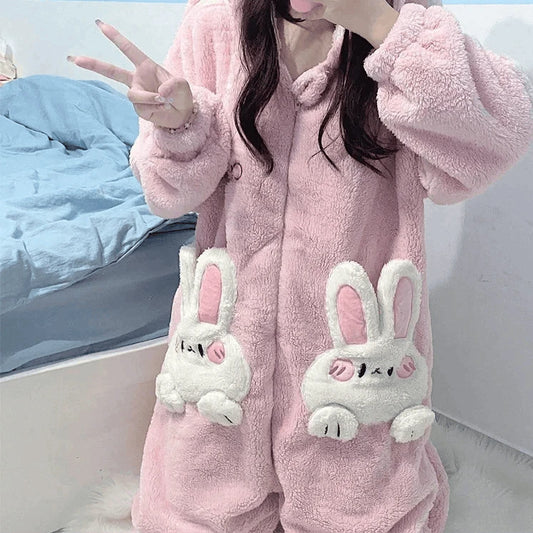 Kawaii Bunny Winter Onesie Pajama CLOUDANIMESTUDIO