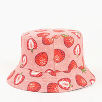 Strawberry Print Bucket Hat