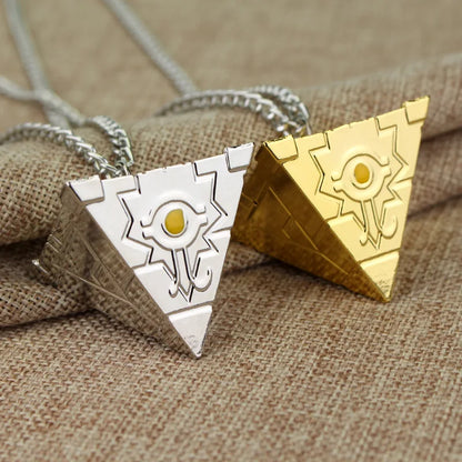 Anime Yu-Gi-Oh Necklace Yugi Muto Millennium Puzzle Millennium Ring Necklace for Fans Jewelry Gift