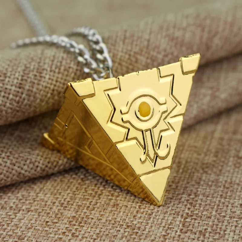 Anime Yu-Gi-Oh Necklace Yugi Muto Millennium Puzzle Millennium Ring Necklace for Fans Jewelry Gift