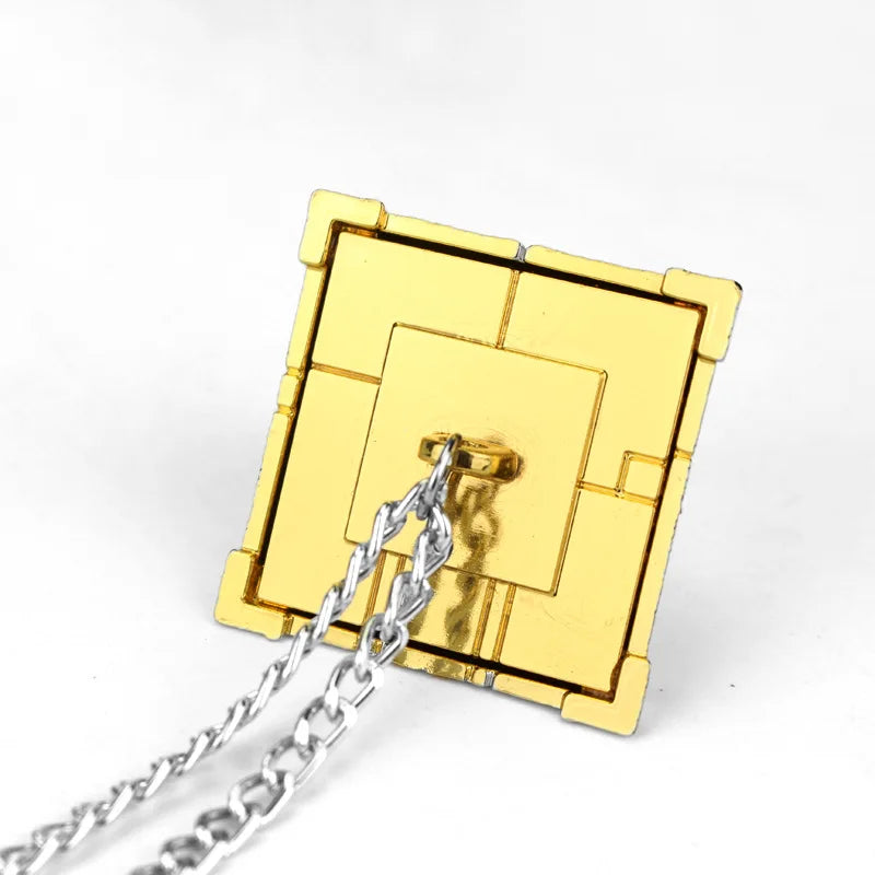Anime Yu-Gi-Oh Necklace Yugi Muto Millennium Puzzle Millennium Ring Necklace for Fans Jewelry Gift