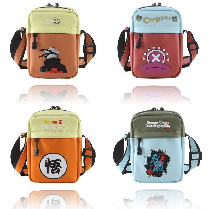 High-Capacity Multifunction Casual Shoulder Bag Apparel: Anime Dragon Ball, Demon Slayer, One Piece, Naruto, Attack on Titan - CloudAnimeStudio