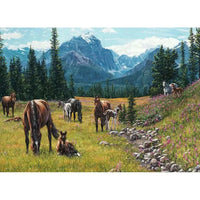 Horse Meadow 1000 Piece Jigsaw Puzzle Cobble Hill CLOUDANIMESTUDIO