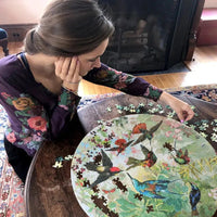 Hummingbirds 500 Piece Round Jigsaw Puzzle eeBoo