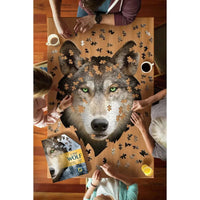 I Am Blue Wolf 550 Piece Head Shaped Jigsaw Puzzle Madd Capp CLOUDANIMESTUDIO