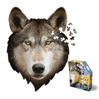 I Am Blue Wolf 550 Piece Head Shaped Jigsaw Puzzle Madd Capp CLOUDANIMESTUDIO