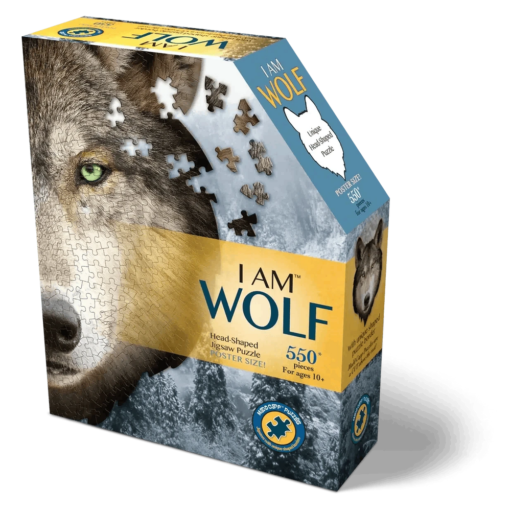 I Am Blue Wolf 550 Piece Head Shaped Jigsaw Puzzle Madd Capp CLOUDANIMESTUDIO