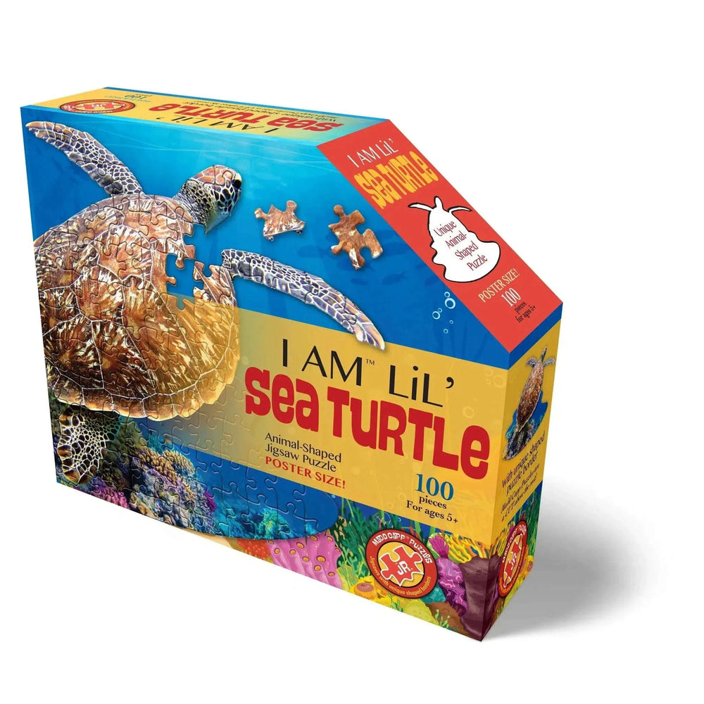 I Am Lil' Sea Turtle 100 Piece Animal Shaped Jigsaw Puzzle Madd Capp CLOUDANIMESTUDIO