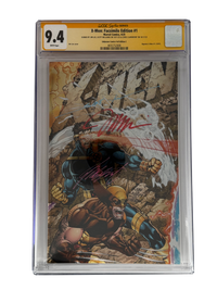 [TRIPLE SIGNED CGC YELLOW LABEL 4 PACK FOIL] X-Men 1991 #1 Facsimile Jim Lee | Claremont |  Williams Cover Var [Set #2]