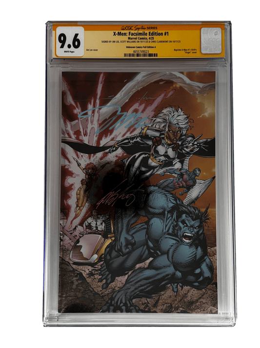 [TRIPLE SIGNED CGC YELLOW LABEL 4 PACK FOIL] X-Men 1991 #1 Facsimile Jim Lee | Claremont |  Williams Cover Var [Set #1] CLOUDANIMESTUDIO