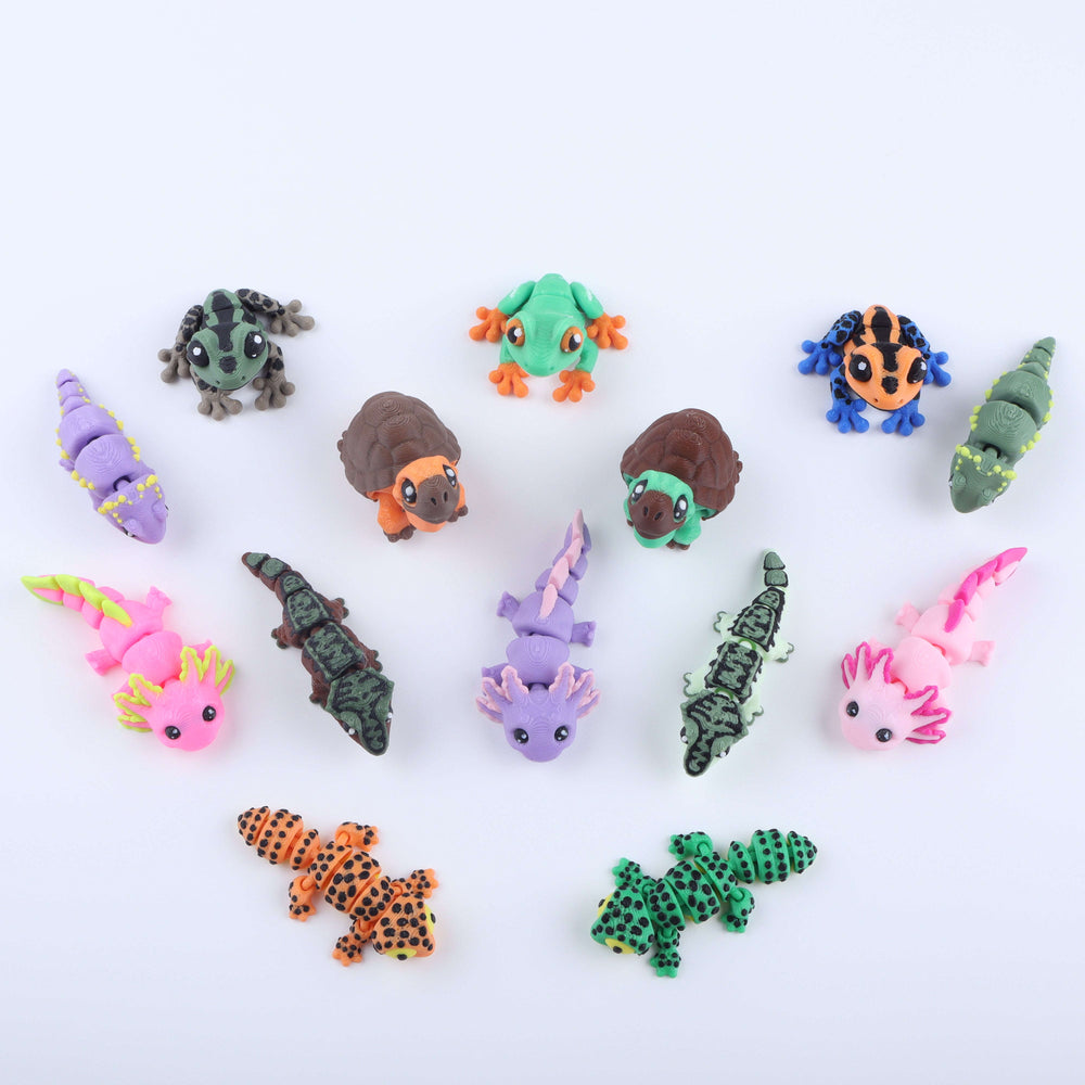 Mini Reptile and Amphibian Set (15 items) CLOUDANIMESTUDIO