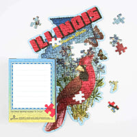 Illinois 100 Piece Mini Shaped Jigsaw Puzzle Galison CLOUDANIMESTUDIO