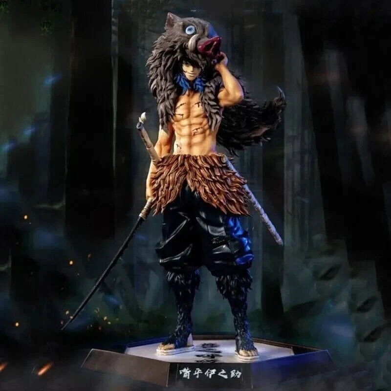 Inosuke Hashibira Action Figure, Demon Slayer Kimetsu No Yaiba Anime Figurines Statues - CloudAnimeStudio