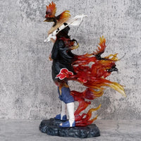Itachi Uchiha Figure, Akatsuki Crows Red and Black Flames Amaterasu Figurines - CloudAnimeStudio