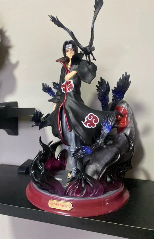 Itachi Uchiha Naruto Figure, Itachi Tsukuyomi Crows Akatsuki Black Flames Amaterasu Figurines - CloudAnimeStudio