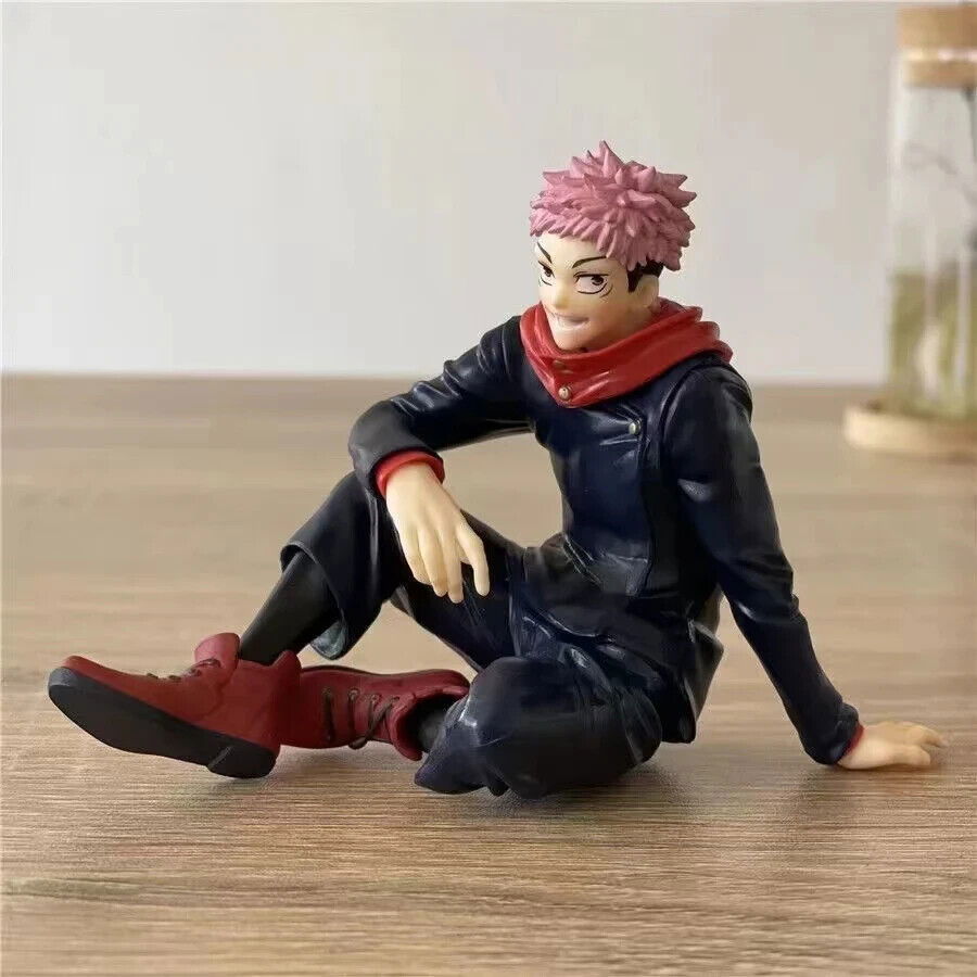 Itadori Yuji Sitting Figurines, Jujutsu Kaisen Anime Collectible Figures 3 in - CloudAnimeStudio