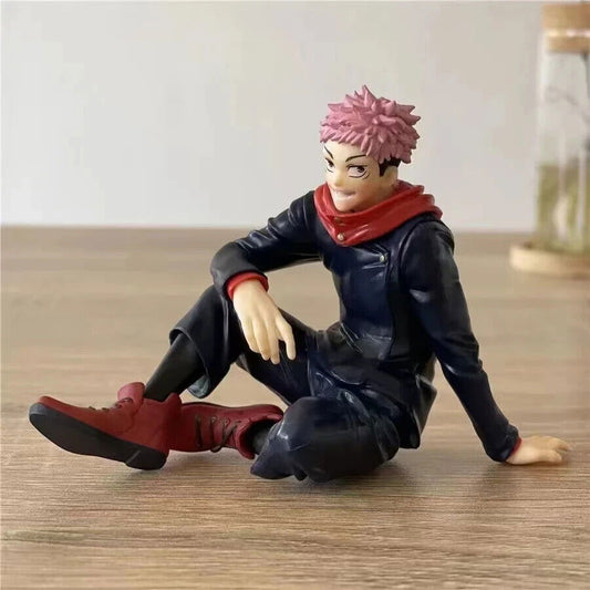 Itadori Yuji Sitting Figurines, Jujutsu Kaisen Anime Collectible Figures 3 in - CloudAnimeStudio