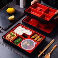 Japanese Style Business Lunch Box, Wood Grain Sushi Cooking Lunch Box, Food Storage Container - CloudAnimeStudio
