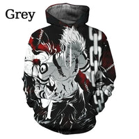 Jujutsu Kaisen Anime Pattern Men's Hoodie, Sweatshirt Men's Hoodie Fashion Pullover New Men's Clothing - CloudAnimeStudio