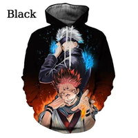 Jujutsu Kaisen Anime Pattern Men's Hoodie, Sweatshirt Men's Hoodie Fashion Pullover New Men's Clothing - CloudAnimeStudio