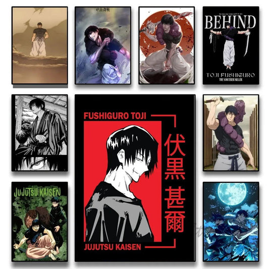 Jujutsu Kaisen Fushiguro Toji Poster, JJK Anime Posters Wall Art Decor Game Room - CloudAnimeStudio