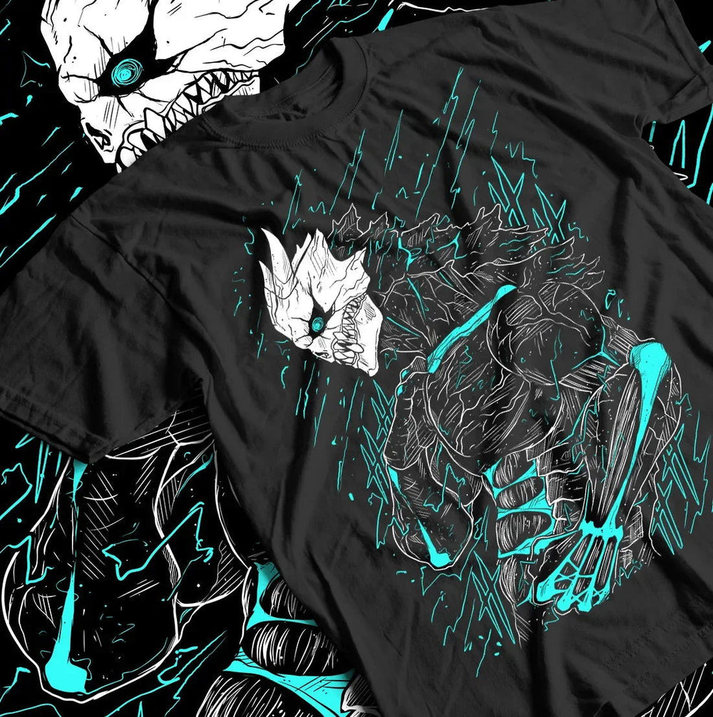 Kaiju No. 8 Graphic T-shirt, Kafka Hibino Best Anime Graphic Tee Black Shirt - CloudAnimeStudio