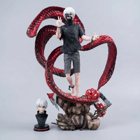 Kaneki Ken Anime Figure, Tokyo Ghoul Anime Figures PVC GK Statue Changeable Face Desk Decoration 39 cm