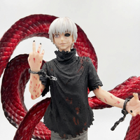 Kaneki Ken Anime Figure, Tokyo Ghoul Anime Figures PVC GK Statue Changeable Face Desk Decoration 39 cm